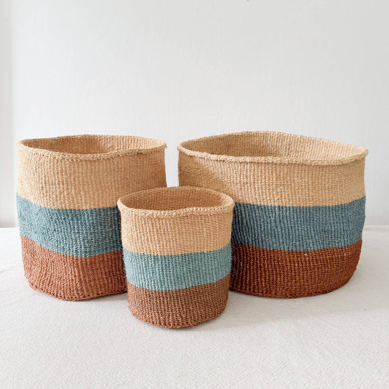 Southwest | Handmade Storage Plant Basket . 8in