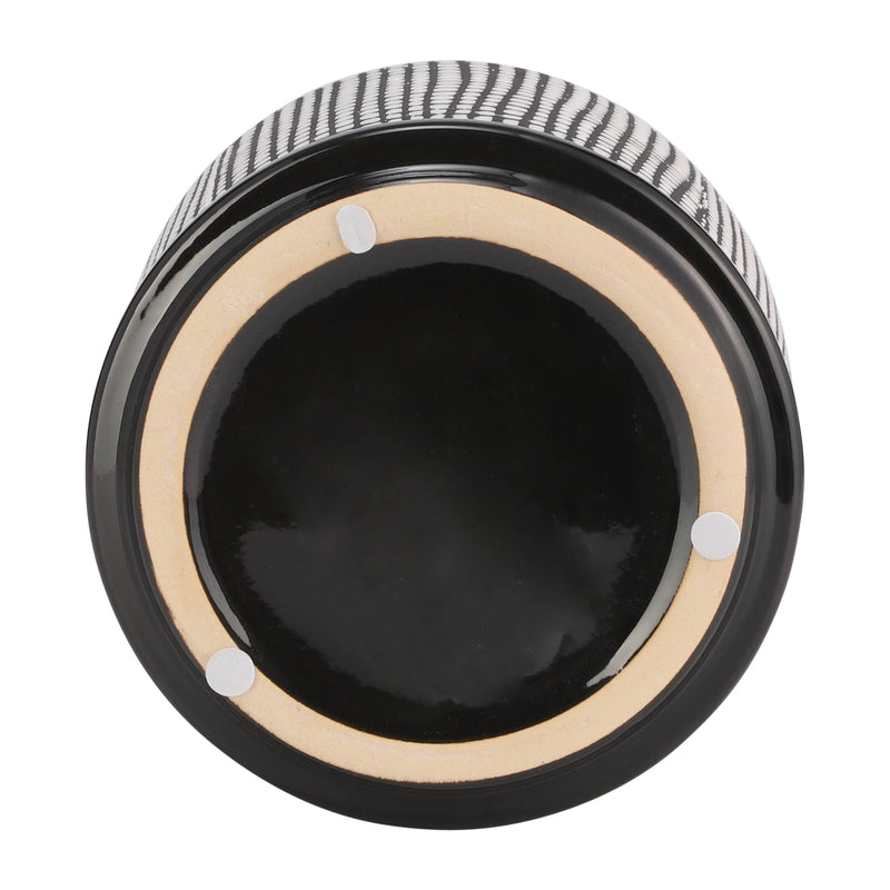 Ceramic Mesh Design Planter Pot with Saucer | 6 in.