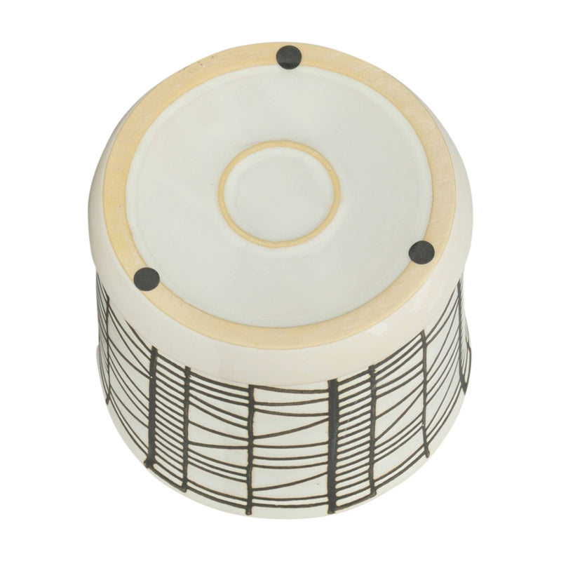 Ceramic Geometric Saucer Planters | 6in - 8in