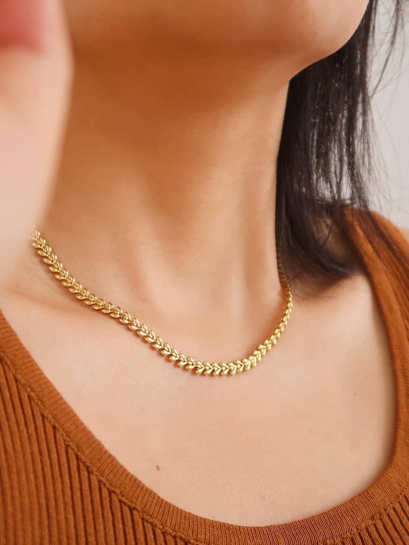 Vern |  Classic Wheat Chain . Gold Non-Tarnish