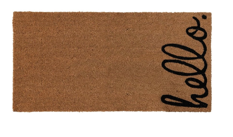 Natural Coir Doormat “Hello”