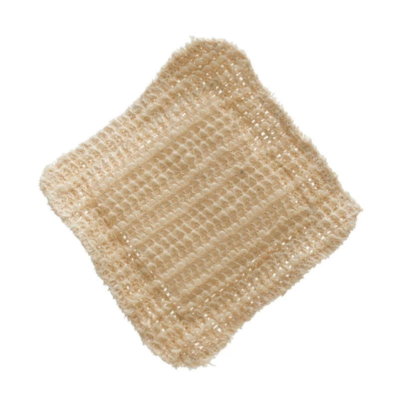 Square Sisal and Cellulose Sponge, Natural