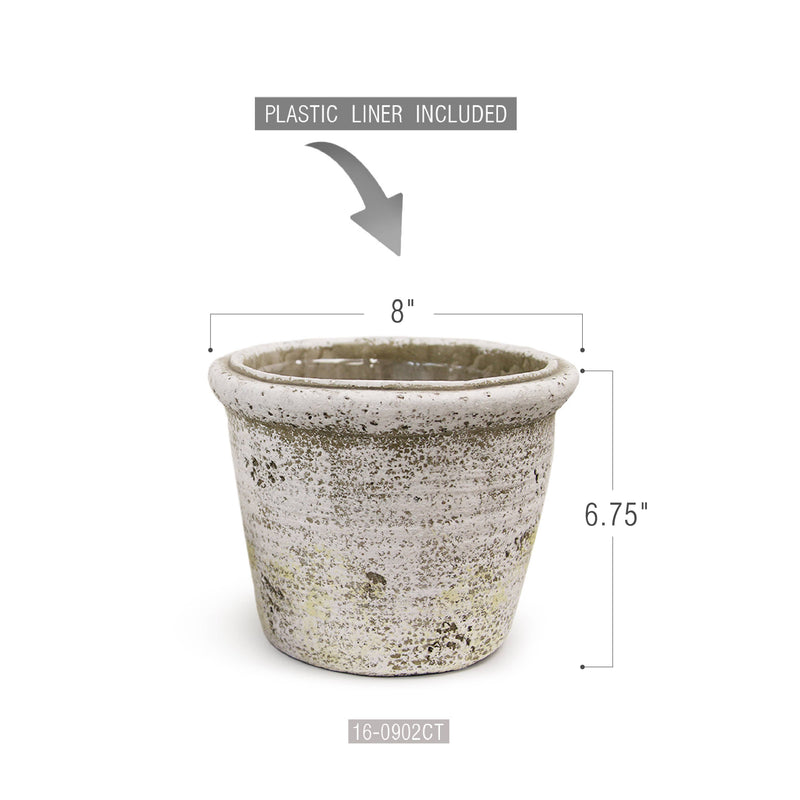 8" Terra Ceramic Pot