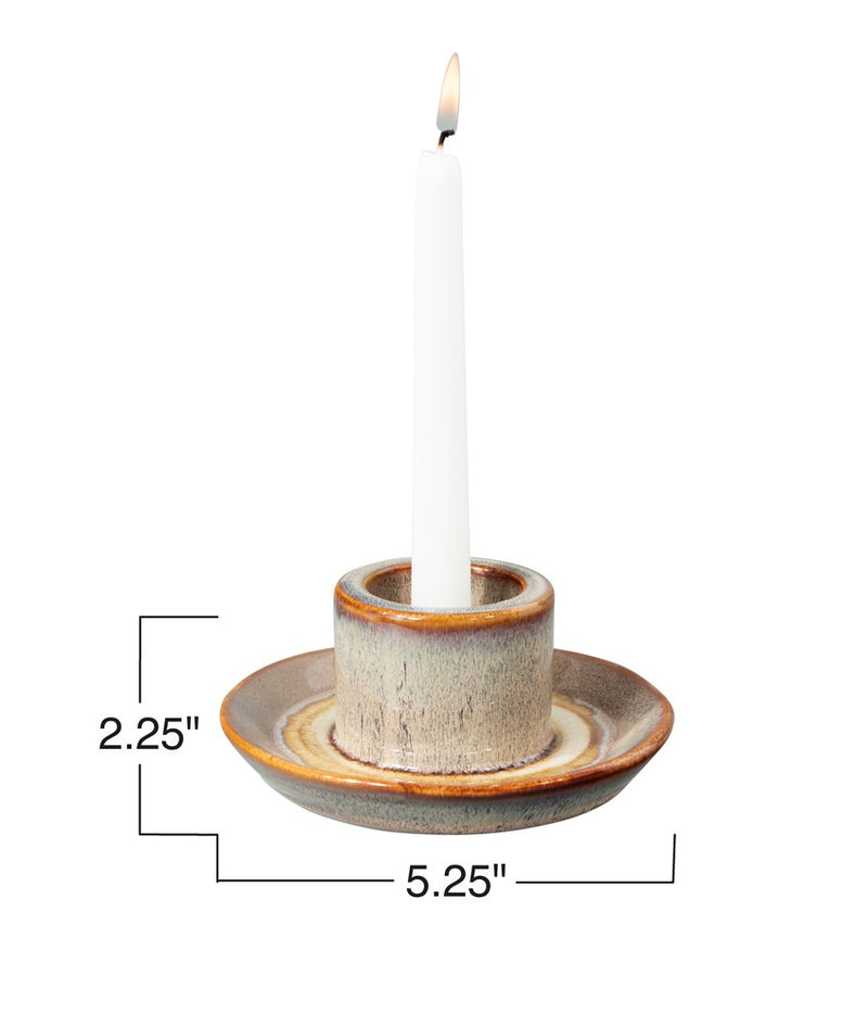 Stoneware tea light -Taper Holder