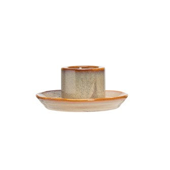 Stoneware tea light -Taper Holder