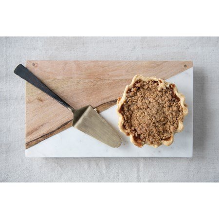 Cutting Board/Serving Tray with Brass Feet