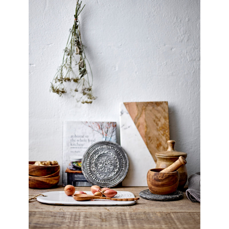 Cutting Board/Serving Tray with Brass Feet