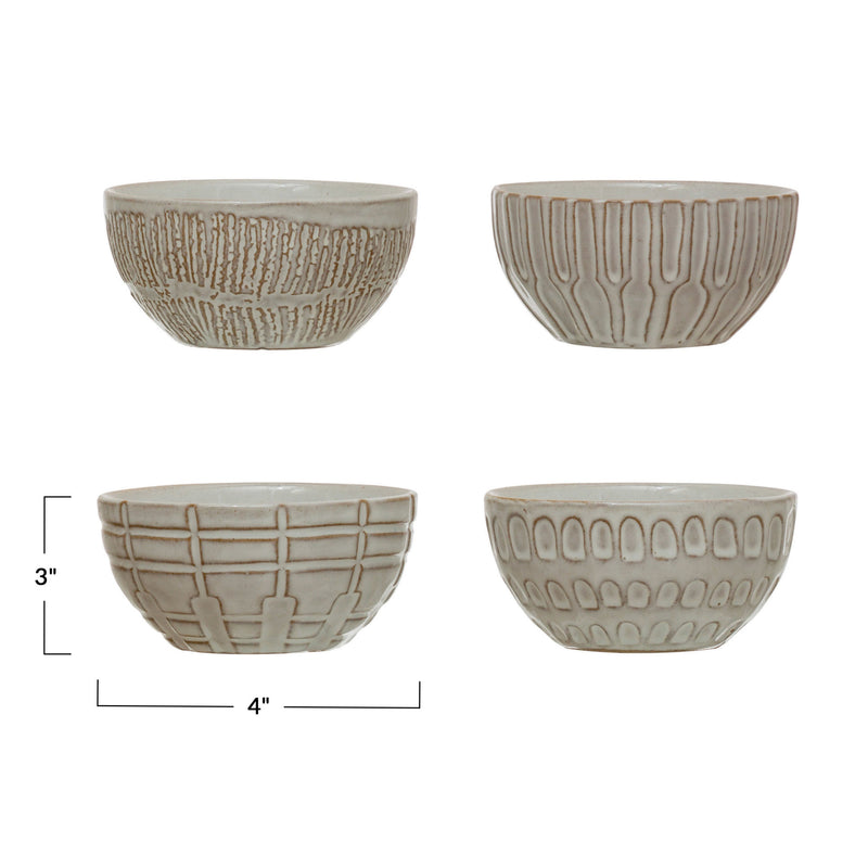 Debossed Stoneware Bowl