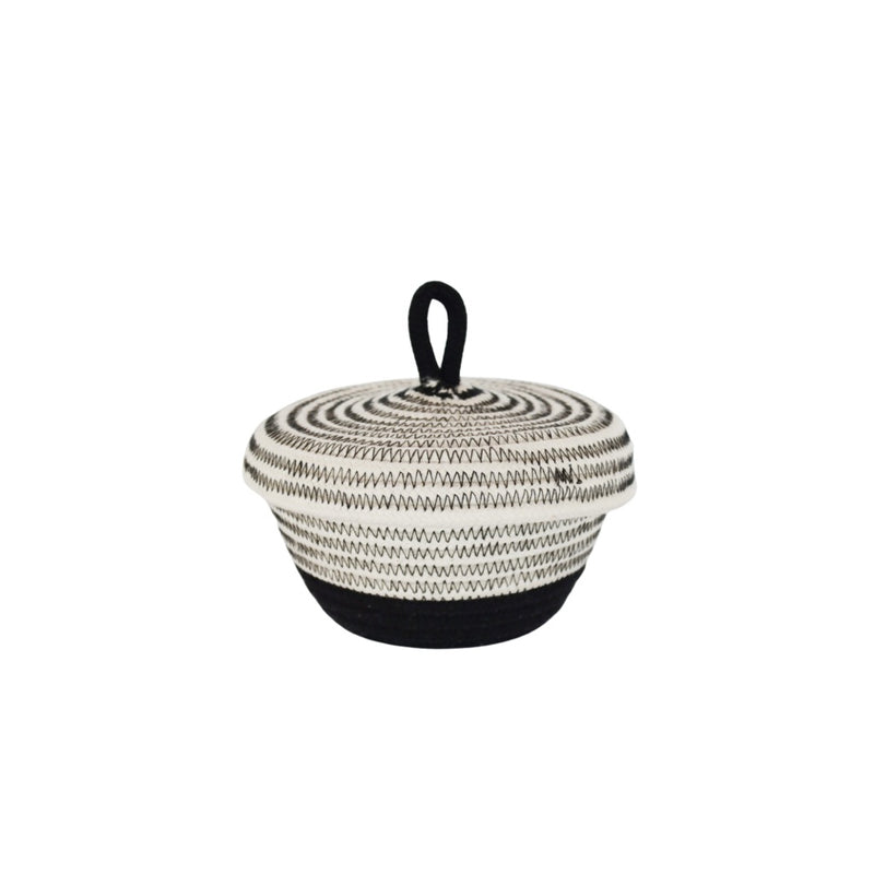 Petite Lidded Basket - Afri-Scandi